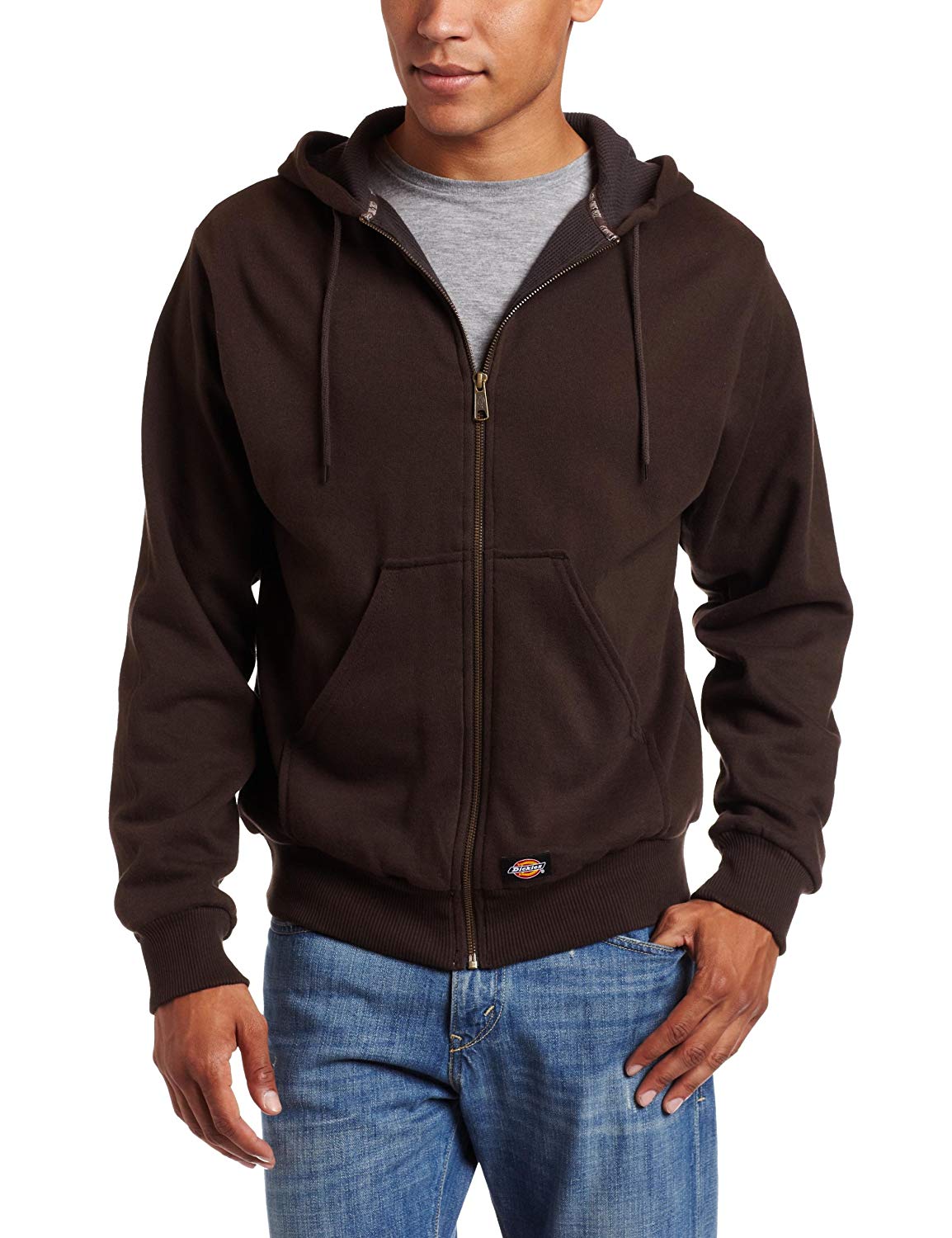 dickies thermal zip up hoodie