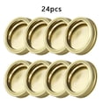 thumbnail image 1 of letairis 24Pcs 70mm Split-Type Jars Lids with Silicone Seals Rings Storage Solid Caps Replacement Cover, Golden Golden, 1 of 6