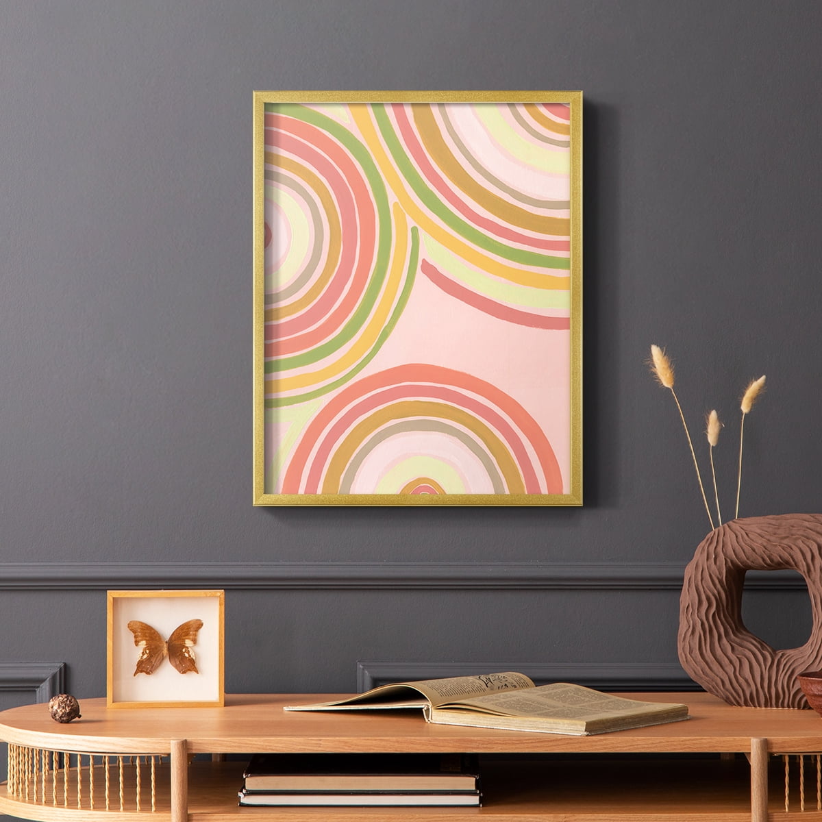 Abstract Rainbow I in Paper Solid Wood 22 x 28 Framed Print