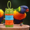 thumbnail image 3 of 2pcs Portable Bird Feeder Cups Parrot Water Food Treat Box Storage Container, 3 of 7