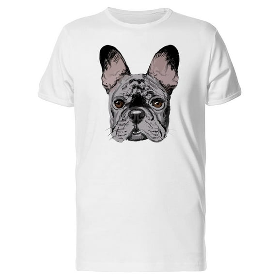 French Bulldog Head T-Shirt Men -Image by Shutterstock, Male XX-Large