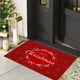thumbnail image 1 of Christmas Doormat Red Crystal Velvet Bathroom Absorbent Mat Room Decoration Non-slide Mat Merry Christmas Letter Printed Mat Christmas Holiday Decoration, 1 of 7