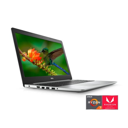 Dell Inspiron 15 5000 (5575) Laptop, 15.6”, AMD Ryzen 7 2700U, 8GB RAM, 1TB HDD, Integrated Graphics, Windows 10 Home, i5575-A472SLV-PUS