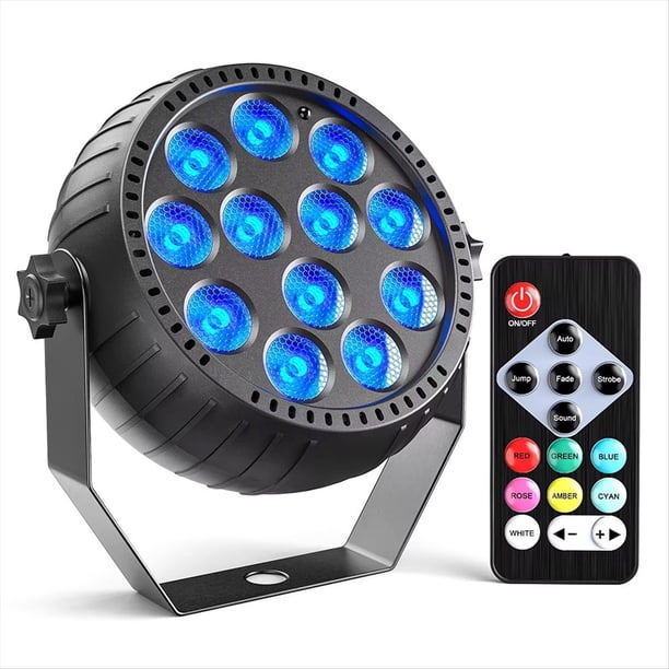 Luz Estroboscópica Navideña, Luces Estroboscópicas con Control Remoto RGB de 10 W, Luz Estroboscópica LED Inalámbrica para Escenario, Baile, Boda