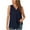 Navy, variant on Lmnyox Tank Shirts for Women Pleated Front Sleeveless Dressy Tops Summer V Neck Casual Loose Work Shirts