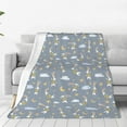 thumbnail image 4 of Salouo Sleep Rabbit Print Bed Blankets,Flannel Blanket Comfortable Air Conditioning Blanket Lightweight Blanket for Sofa Bed Travel & Couch -40"x30", 4 of 8