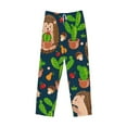 thumbnail image 4 of Xecao Cute Hedgehogs Cactus Blue Men's Straight Lounge Pajama Pants: The Ultimate in Comfortable Sleepwear, 4 of 9