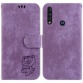 thumbnail image 2 of Compatible with Motorola Moto G8 Power Lite Embossed Cute Tiger Flip Folio Wallet Case Card Pocket Holder Cover, 2 of 5