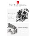 thumbnail image 5 of OLEVS Couple Watch Valentines Couple Matching Watches His and Her Couple Set Wrist Watch Men and Women Lovers Wedding Waterproof Romantic Gifts Set of 2, 5 of 9