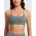 thumbnail image 2 of CRZ YOGA Butterlift Double Lined V Back Sports Bras for Women Spaghetti Strap Wireless Yoga Top Non Padded, 2 of 6