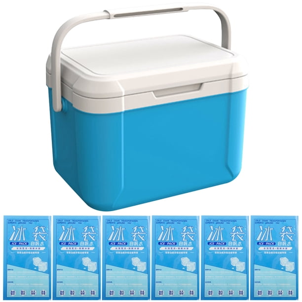 Cajas Térmicas Picnic Ice Box Cajas de almacenamiento frescas de gran capacidad Ligeras para exteriores (Azul)