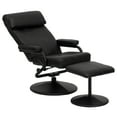 thumbnail image 4 of Emma + Oliver Multi-Position Headrest Recliner & Ottoman w/ Wrapped Base in Black LeatherSoft, 4 of 7