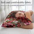 thumbnail image 5 of Cardinal Bird Pillow Covers, Linen Long Throw Pillow Case, Poinsettia Pine Cones Berry Flowers Red Plaid Holiday Pillow Protector Decorative Cushion Cover for Living Room/Bedroom 20" x 30", 5 of 8