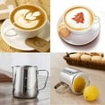 thumbnail image 4 of Zhuge Stainless Steel Milk Frothing Pitcher 350ml, Measurements on Both Sides Inside, Milk Jug Cup with Decorating Pen, 4 of 5
