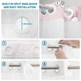 thumbnail image 4 of No Hook Shower Curtain, Easter Bunny Shower Curtains for Bathroom with See Through Top Window, Cute Rabbits Eggs Tulips Flowers Rustic Pink Waterproof & Washable Bath Curtain 66"x72", 4 of 9