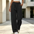 thumbnail image 6 of TFEOQRY Womens Straight Leg Sweatpants with Pockets Solid Color Elastic Waist Athletic Casual Pants, 6 of 8