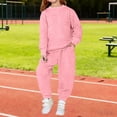 thumbnail image 2 of EnJoCho Youth Boys Athleti𝖼 Outfits 3D Letter Graphic Crewneck Sweatshirts Elastic Waist Joggers Sweatpants Teens Fall Cute Clothes Sportswear Track Suit Activewear, 2 of 9