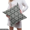thumbnail image 4 of Geometric Fabric by the Yard Upholstery, Royal Moroccan Mosaic Style Abstract Star and Square Shapes Pattern, Decorative Fabric for DIY and Home Accents, Grey Charcoal Grey White by Ambesonne, 4 of 4