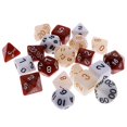 thumbnail image 2 of Dados acrílicos CUTICAT 21 piezas D4-D20 con bolsa de almacenamiento negro, 2 of 8