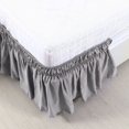 thumbnail image 5 of Tarjeta de compra Faldón de cama de poliéster cepillado 150x203 cm por tres lados tejido elástico polvoriento gris oscuro, 5 of 5