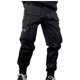 thumbnail image 2 of Pantalones largos para hombre, de color liso, tridimensionales, deportivos, multibolsillos, lavados, rectos, reflectantes, ligeros, cargo, para exteriores, informales, de poliéster., 2 of 7
