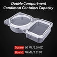 thumbnail image 3 of Condiment Containers With Lids 10 Pcs Snack Containers 2 Compartment Double Compartment Condiment Container Disposable Travel Snack Pack Containers, 3 of 8