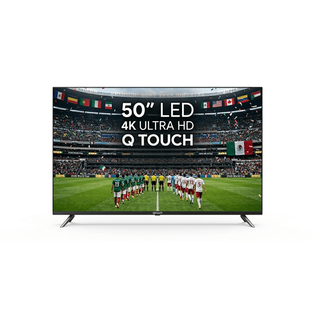 Smart TV Q.touch 4K Ultra HD 50 pulgadas QN5023 WIFI Negro