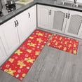 thumbnail image 2 of Red Christmas Gingerbread Man Pattern Kitchen Rugs Sets Of 2,Anti Fatigue Kitchen Mat Rugs Non Slip Washable,Decorative Kitchen Floor Mats for Kitchen,Sink,Laundry,17"x30"+17"x47", 2 of 7