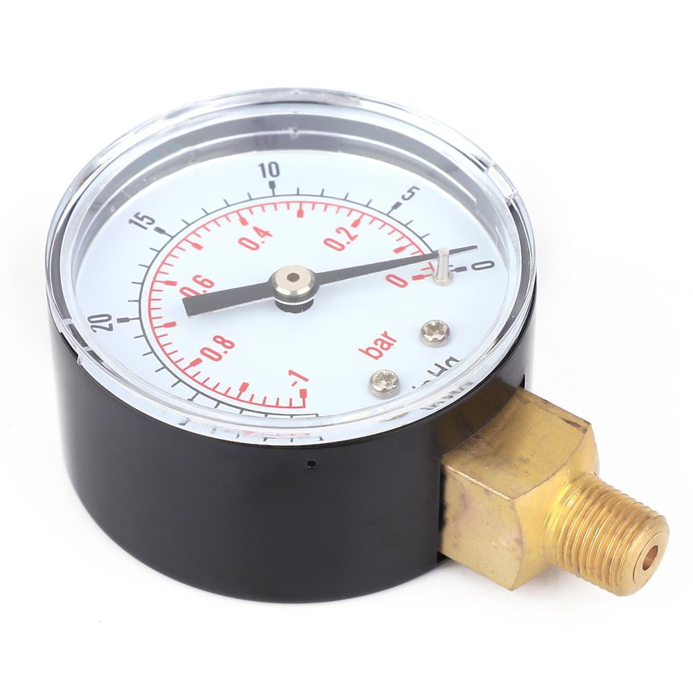 TOPINCN Vacuum Gauge,Vacuum Gauge 10Bar 300inHg 50mm 1/8 BSPT