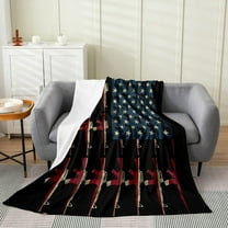 Fwttom 4Th of July Decorations, Independence Day Blanket Party Blanket Flannel Bed Blanket Usa Flag Day Themed Lightweight Sofa Throw Blanket