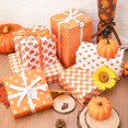 Fall Tissue Paper 70 Sheets Orange Gift Wrap Bulk Pumpkin Leaves ...