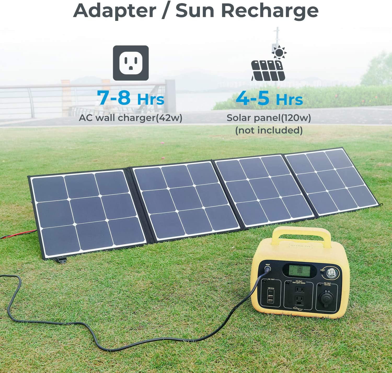 BLUETTI Portable Power Station AC30 300Wh Solar Generator w/2 AC Outlet 110V 300W Pure Sine Wave DC 12V /USB/Type-C Backup Battery Power Supply for Home,Travel,Camping,Emergency 