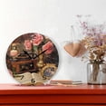 thumbnail image 2 of Coolnut Wall Clock Vintage Music Rose 10 Inch Silent Non Ticking Quality Quartz Battery Operated Digital Round Easy to Read for Home Office Kitchen Home Decor, 2 of 7