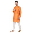 thumbnail image 2 of eloria Men's Tunic Jacquard Kurta Pajama Indian Traditional Suit Wedding Party Dress Set Party Wear Apparel, 2 of 6