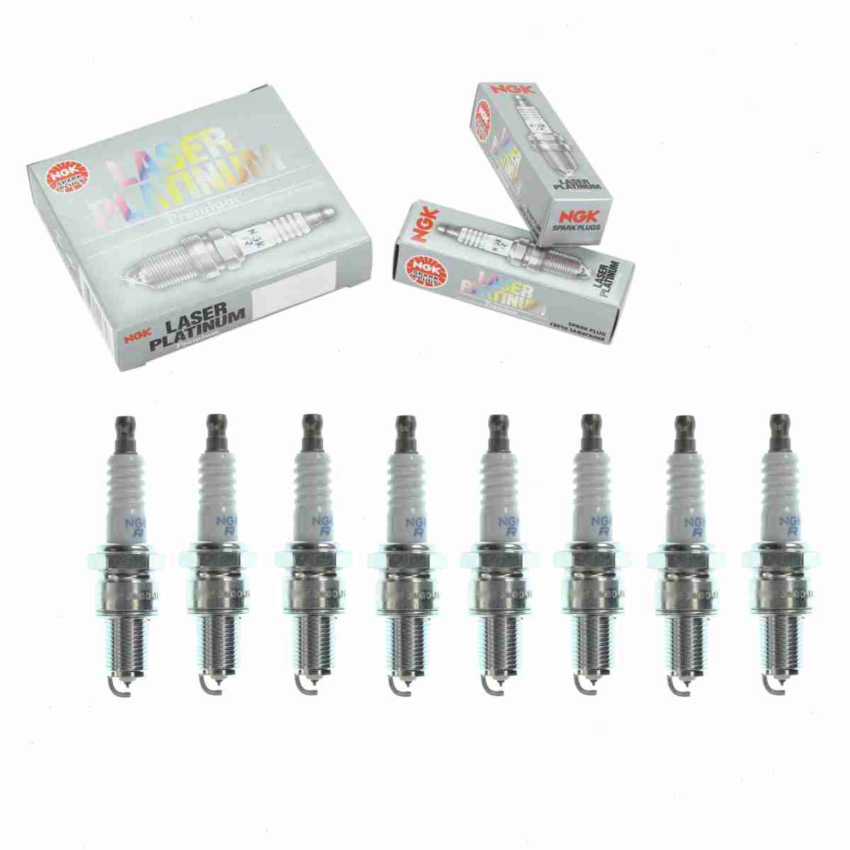 8 pc NGK 5760 Laser Platinum Spark Plugs for 41-802 4501 4708 7322 IW16TT PW16TT Ignition Wire Secondary