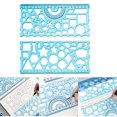 thumbnail image 4 of maskred All-in-One Geometric Drawing Template Ruler for Mathematics Building and User-Friendly Blue 20 x 11.5cm 1Set, 4 of 6