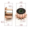 thumbnail image 4 of 23 x 8 x 17(18) mm 12P Teeth Copper Hook Type Electrical Motor Commutator, 4 of 9