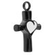 thumbnail image 2 of 6x Crucifijo de Acero Inoxidable Yuxing Corazón Negro 3 Piezas, 2 of 4