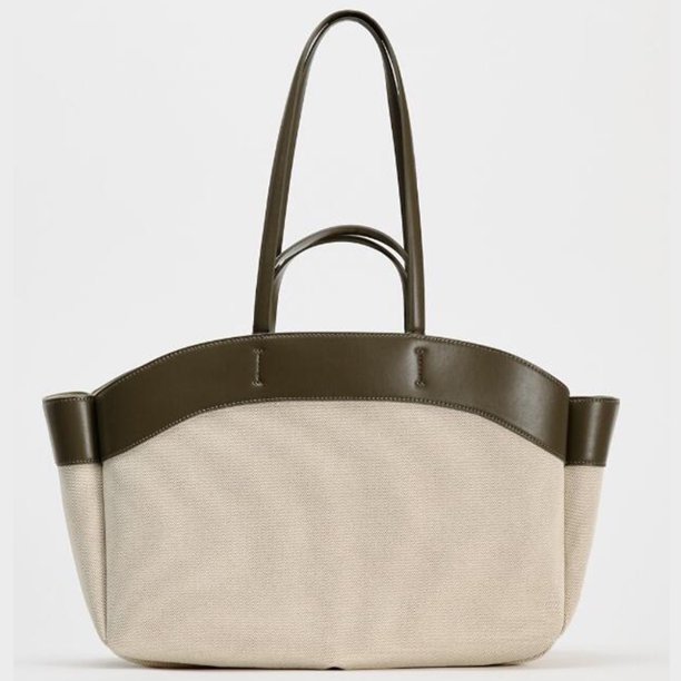 Bolso Hombro Compras Lona Gran Capacidad Mano Tote () Verde