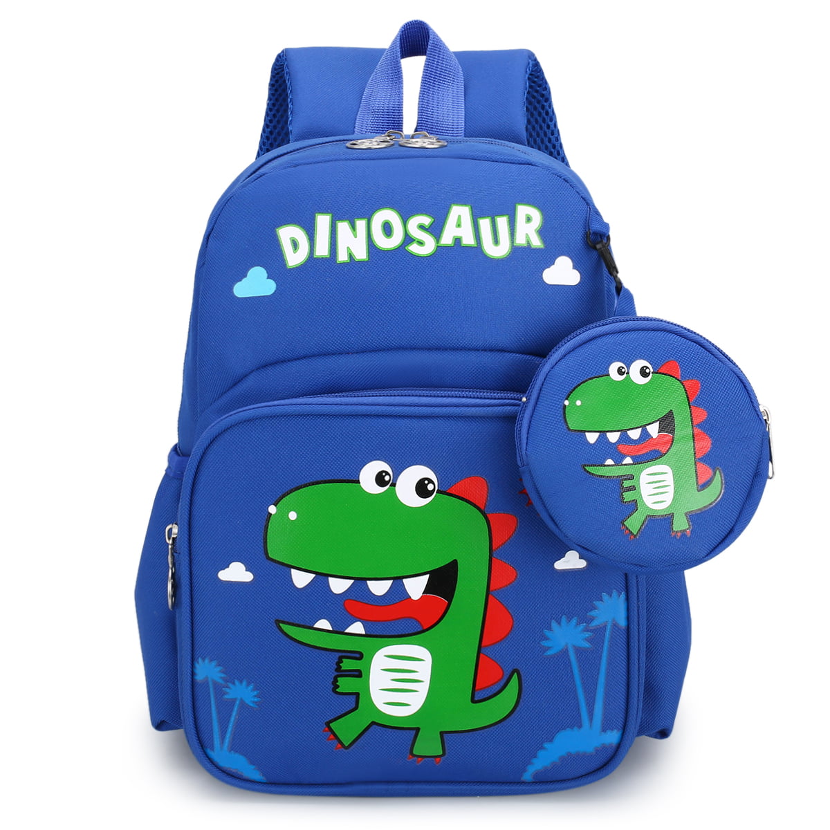 Personalised Dinosaur Dino Blue Boys Kids Children's School Bag Backpack 