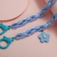 thumbnail image 1 of Colgante en forma de flor Bling Bling Cadena de cubierta facial Color brillante Azul, 1 of 3