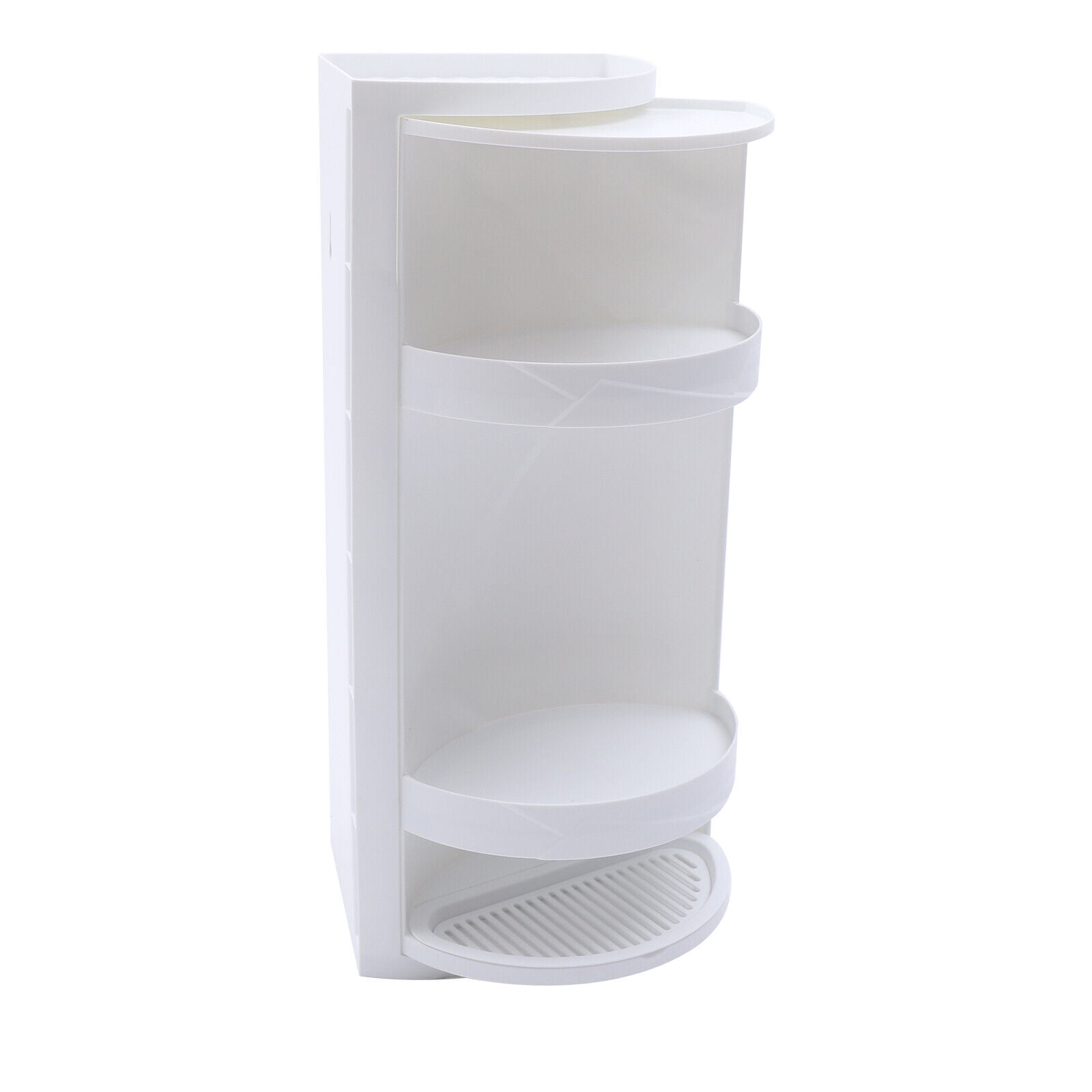 Mini Scalloped Storage Rack Bathroom Corner Shelf Shampoo Holder Rotating Tray Waterproof 90