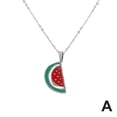thumbnail image 2 of Watermelon Popular Men Women Necklaces--Silvery-Product code 55223 green, 2 of 5