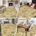 thumbnail image 5 of Large Area Rugs for Living Room Bedroom, Beige Brown Green 8'x10' Rug Washable Carpet Runner Indoor Outdoor, Retro Botanical Abstract Art Non Slip Floor Mats Rug for Kitchen, Patio, 5 of 8