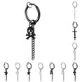 thumbnail image 2 of Non Piercing Earring Unisex Fashion Clip on Earring Dangle Hoop Earring, 2 of 10