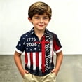 thumbnail image 2 of Elegyee Boys Independence Day Shirt Casual Buttons Up Graphic Short Sleeve Shirt, Sizes 5-17, 2 of 4