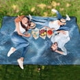thumbnail image 6 of Extra Large Picnic Beach Blanket Waterproof Sand Proof Portable Outdoor Mat Ocean Wavea 80x118, 6 of 9