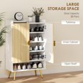 thumbnail image 4 of HOMCOM Armoire à Chaussures Étroite pour Entrée Armoire de Rangement pour Chaussures Naturel, 4 of 10