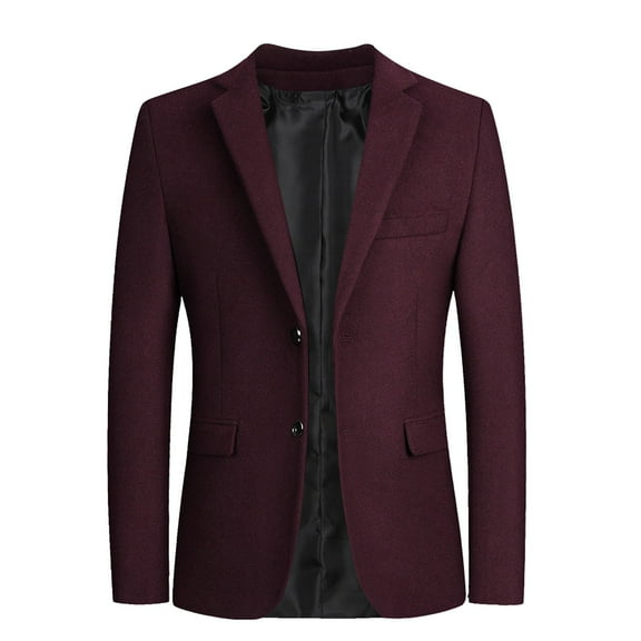 Dtydtpe 2024 Clearance Sales, Winter Coats for Men, Casual Single Suit Collar Pocket Wool Woolen Coat Small Blazer Windbreaker Mens Long Sleeve Tops
