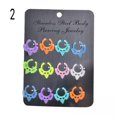 thumbnail image 1 of JUNWELL Fake Unisex Septum Clicker Nose Ring Non Piercing Hanger Clip On Delicate Jewelry 1X S-Multicolor #12-40 pcs/box, 1 of 9
